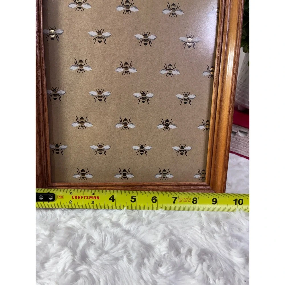 Vintage Solid Oak Wood Picture Frame 8x10 Tabletop Easel Back Brown Matte Glass